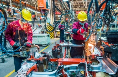 Die Gewinne von Industrieunternehmen über der angegebenen Größe werden im Jah...